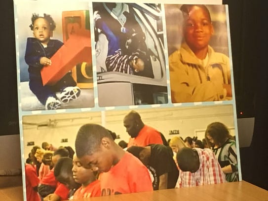 Demetric Carter's mother brought in a photo collage