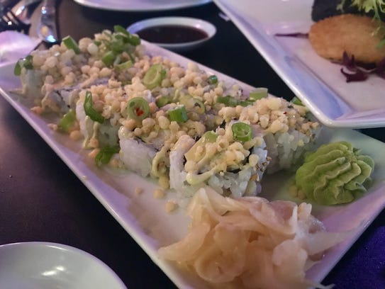 The Union 239 roll is made with blue crab, avocado