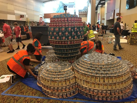 Teams participate in the eleventh annual Canstruction