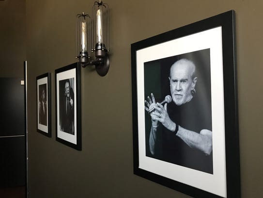 Photos of George Carlin and other comedic legends line