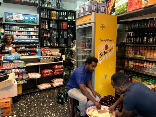 A bodega is seen in south Tel Aviv owned by Ethiopian