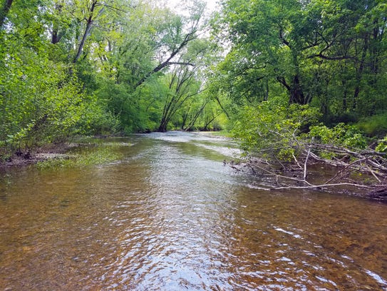 Hurricane Creek in Humphreys County with its fast-flowing