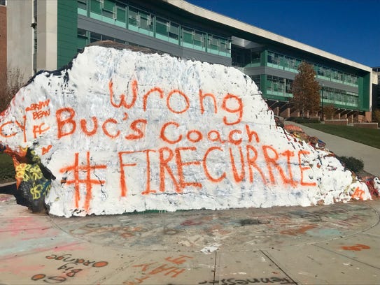 The Rock campus at the University of Tennessee is painted
