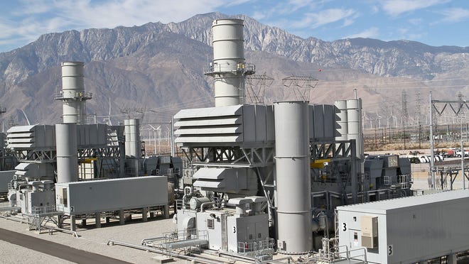An increase in the state’s renewable energy mandate could make natural gas plants such as CVP’s Sentinel Power Plant near Desert Hot Springs less necessary. The plant is seen in this file photo.