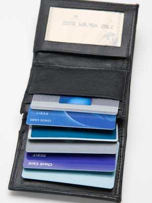 Wallet with credit cards
