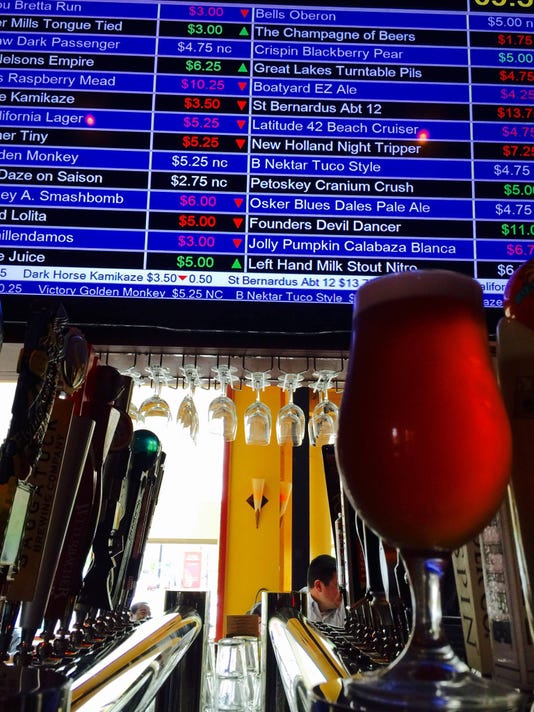 A bar where drink prices rise and fall like stocks