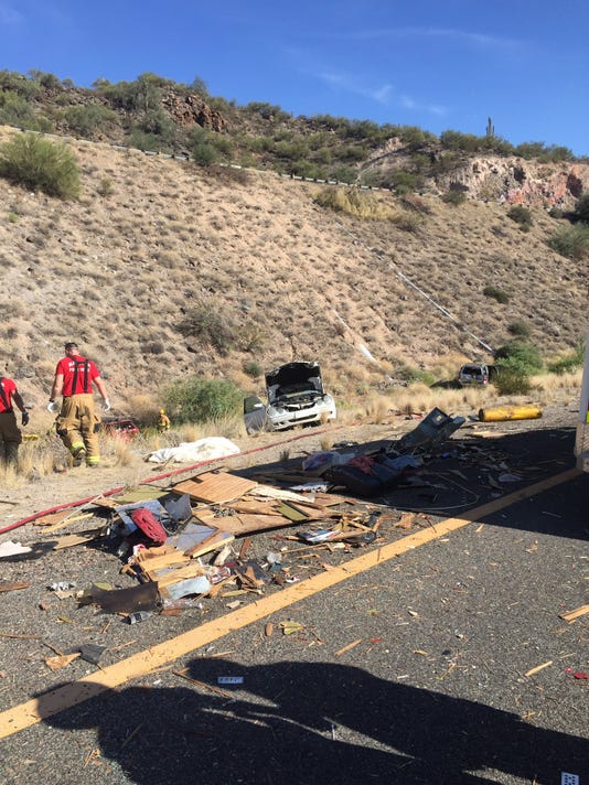 20vehicle crash closes I17 near Black Canyon City