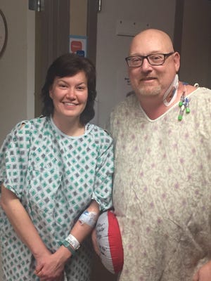 Gene Bumgardner stands with his organ donor Donia Lawson after his kidney transplant Jan. 20 at Ohio State University.