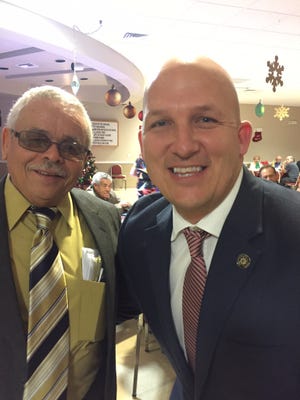 President of the Port St. Lucie Hispanic American Club Joe Castro, with  PSL Mayor Greg Oravec.