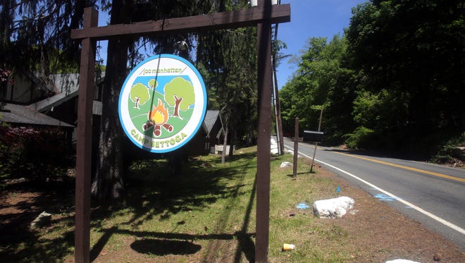 The entrance to Camp Settoga, located on the site of the former Platzl Brauhaus in the Town of Haverstraw, photographed May 20 2016. JCC Manhattan bought the property and is transforming it into a day camp for over 200 children. 