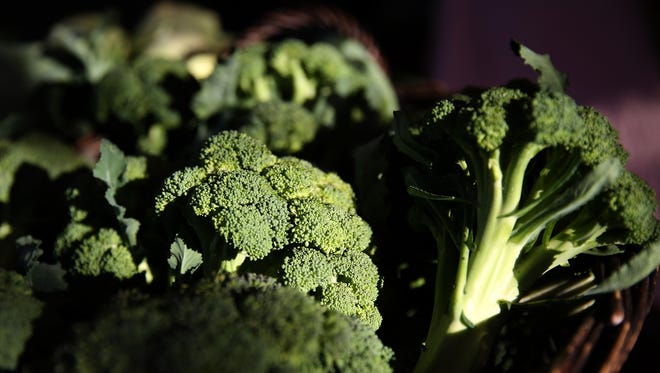 Soak broccoli grown in your garden in salt water to rid them of pests.