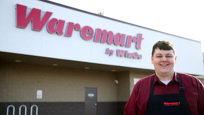 Derrick Dukes, the store manager, stands for a photo outside Waremart by Winco, which is scheduled to open Feb. 1. Photographed in Keizer on Monday, Jan. 22, 2018.