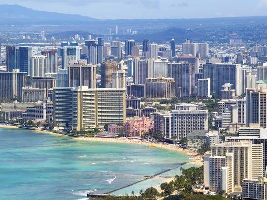 Urban Honolulu, Hawaii.