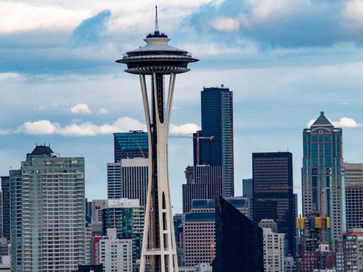 <p><b>11. Washington</b><br /><b>• Average credit card balance:</b> $6,592<br /><b>• Cost of living:</b> 5.5 percent more than Average<br /><b>• Average credit score:</b> 693<br /><b>• Average number of cards:</b> 3.0<br /></p>