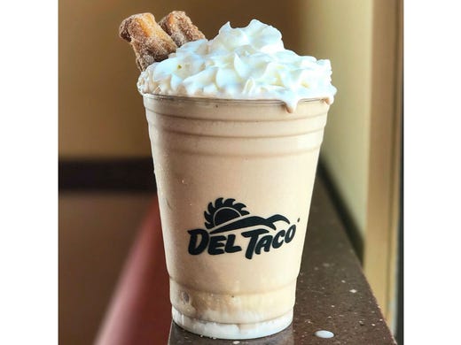 <strong>21. Del Taco: Churro Dipper Shake (Large)</strong><br />
<strong>&bull; Calories:</strong> 1,010<br />
<strong>&bull; Serving:</strong> 675 ml<br />
<strong>&bull; Fat content (trans fat):</strong> 0.0 grams<br />
<strong>&bull; Sodium:</strong> 680 mg<br />
<strong>&bull; Sugar:</strong> 149.0 g