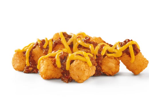 <strong>26. Sonic: Chili Cheese Tots Large</strong><br />
<strong>&bull; Calories:</strong> 960<br />
<strong>&bull; Serving:</strong> 417 g<br />
<strong>&bull; Fat content (trans fat):</strong> 1.0 grams<br />
<strong>&bull; Sodium:</strong> 2,690 mg<br />
<strong>&bull; Sugar:</strong> 3.0 g