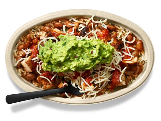 <strong>Chipotle:&nbsp;</strong><strong>Chicken bowl</strong>
