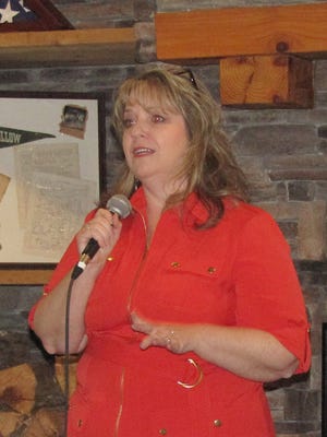 Fairview Mayor Patti Carroll gives the State of the City Address at Camp Marymount April 12, 2016.