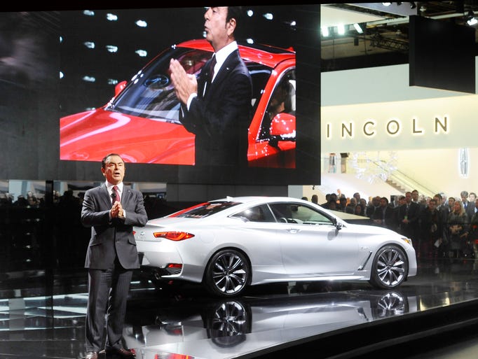 Nissan CEO Carlos Ghosn introduces the Infiniti Q60.