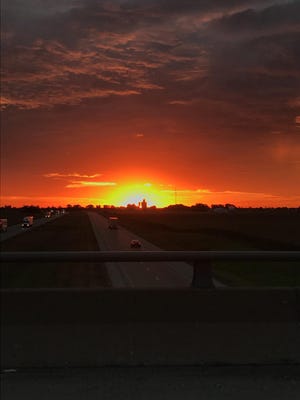 Nathan Podunajec, of Lincoln, shared this photo with The Courier. Podunajec said he took the photo at 6:50 a.m. over Interstate 55 on the east side of Lincoln.