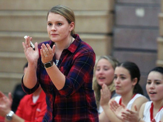 Tappan Zee head coach Riley Harrington during a game