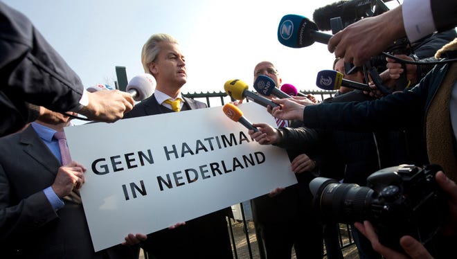 Geert Wilders in April.