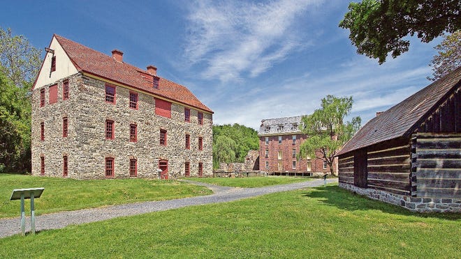 The 1761 Tannery, 1869 Luckenbach Mill and the Springhouse (reconstructed in the 1970s) are located in the Colonial Industrial Quarter in Bethlehem, Pennsylvania.