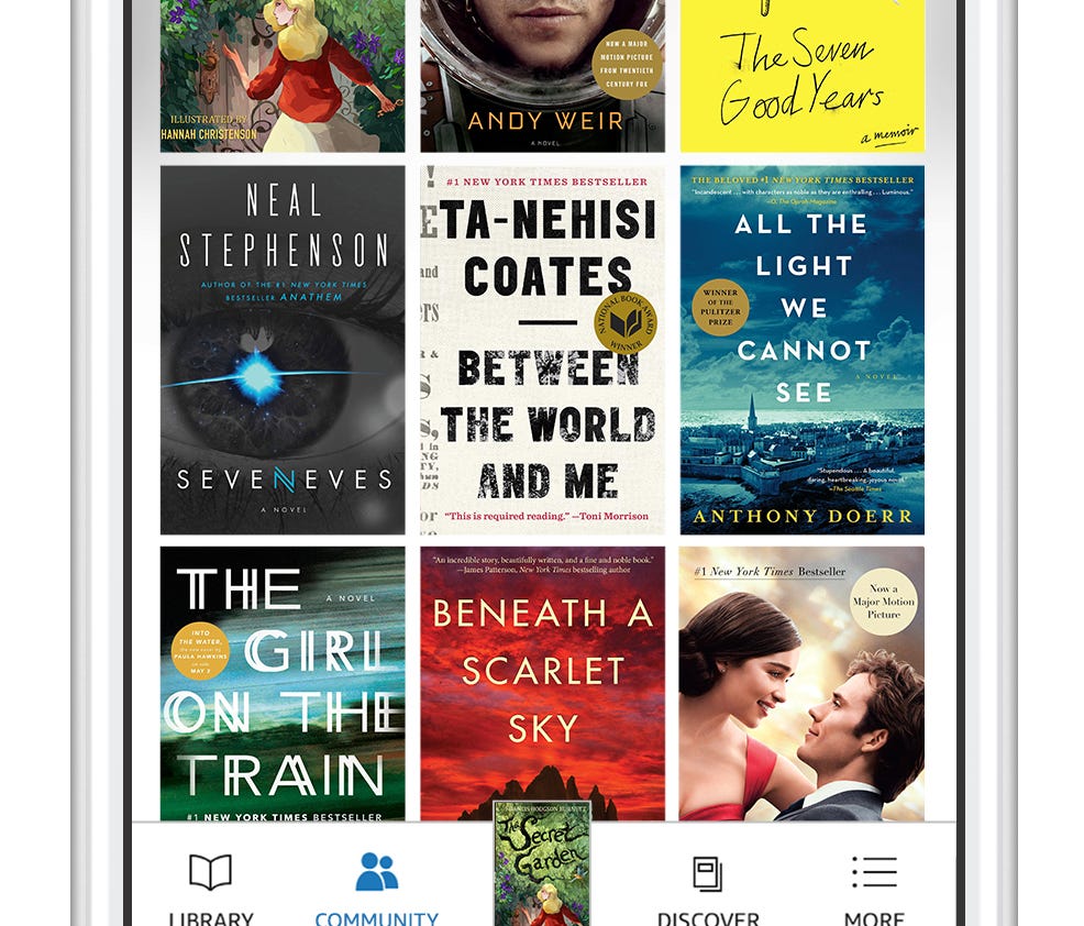 Showing off your library in the Kindle app
