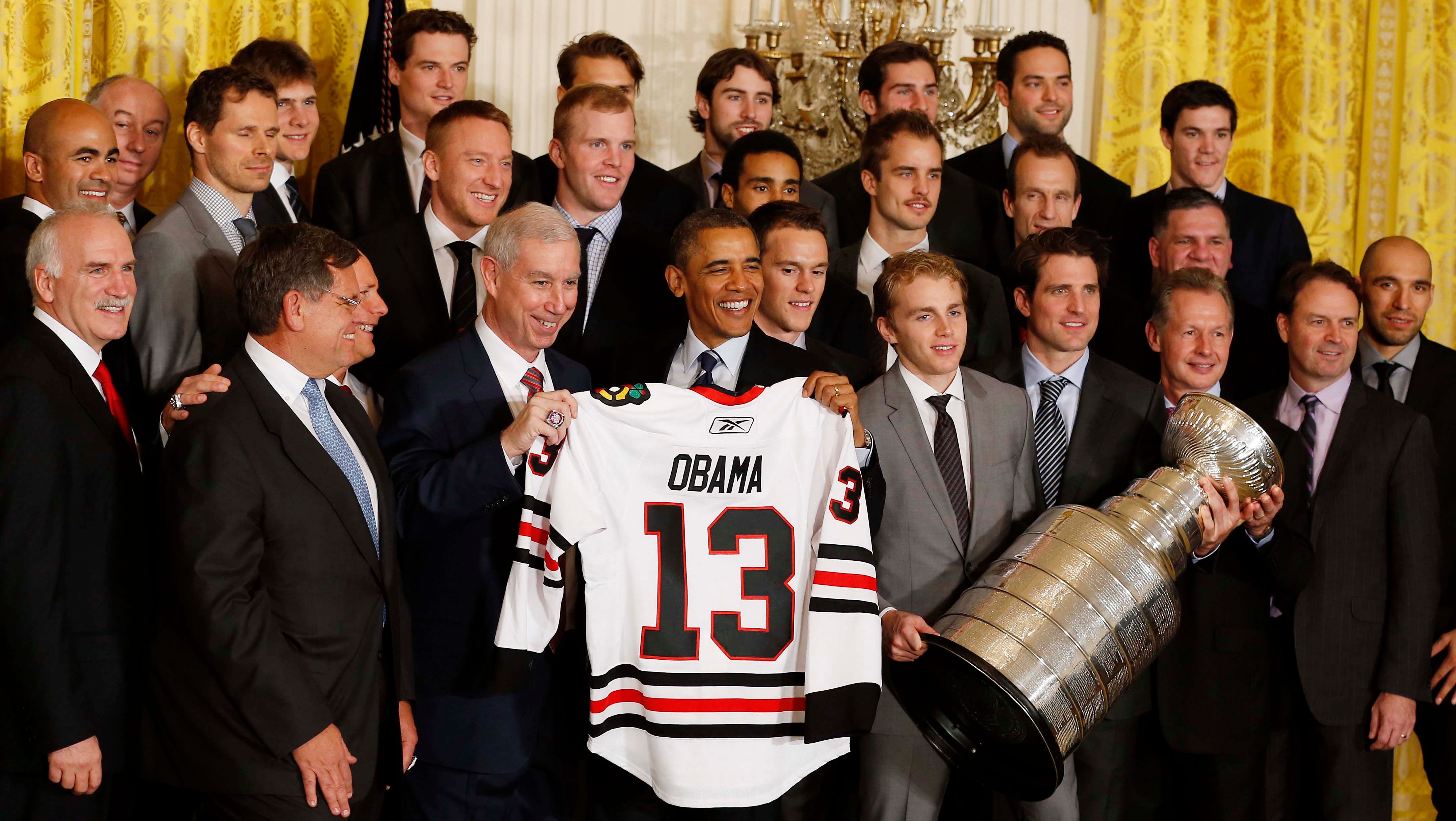 Chicago Blackhawks saluted at the White House
