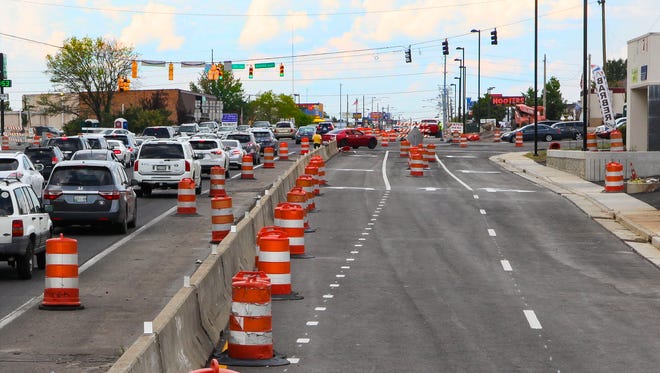 Crews working on the Bridge Over Broad project will be shifting northbound Broad Street traffic closer to the curb by Thursday, weather permitting.