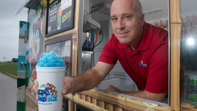 Having served his country for more than two decades, Navarre resident Russ Bartlett launched a shaved ice business that has generated more than $65,000 since 2013 for community fundraisers. 