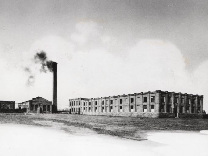 In 1891, a single smokestack puffed smoke from a coal