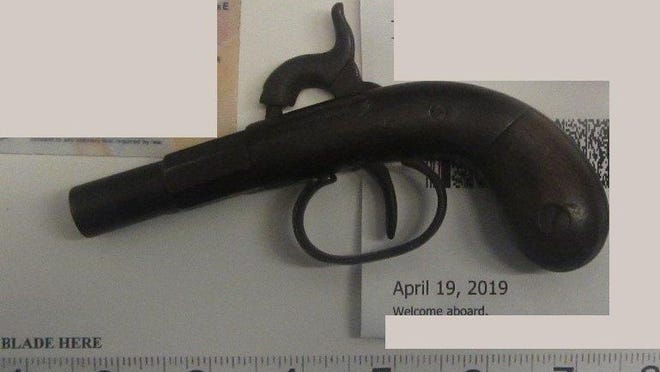 This antique gun was found in an April 19, 2019, security check at Palm Beach International Airport.