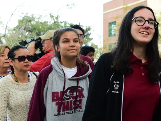 Students from Marjory Stoneman Douglas High School