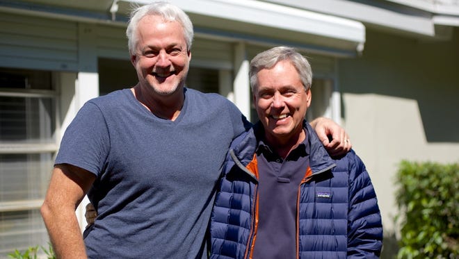 Rob and Carl Hiaasen pose in this undated picture.