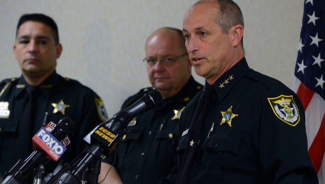 Chip Simmons, chief deputy of operations for the Escambia County Sheriff's Office, speaks at a press conference in 2017 about the Billy Boyette murder investigation.