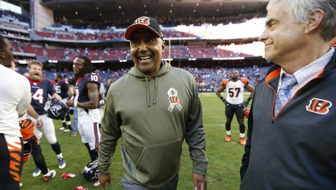 Bengals head coach Marvin Lewis was all smiles after their 22-13 win over the Houston Texans at NRG Stadium.