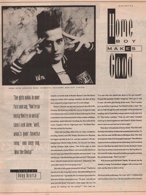 A feature on Kid Rock in a 1991 issue of Orbit, an early supporter of the Detroit musician.