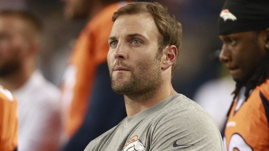 Aug 28, 2014; Arlington, TX, USA; Denver Broncos wide receiver Wes Welker on the sidelines of the game against the Dallas Cowboys at AT&T Stadium. Denver beat Dallas 27-3.