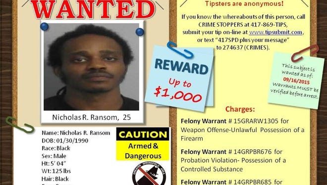 Nicholas Ransom’s Crime Stoppers poster
