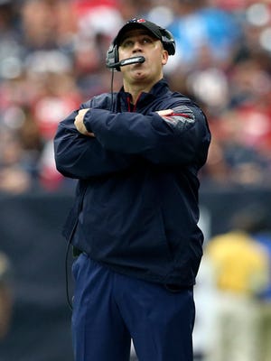 Oct 2, 2016; Houston, TX, USA; Houston Texans head coach Bill O'Brien during the game against the Tennessee Titans at NRG Stadium. Mandatory Credit: Kevin Jairaj-USA TODAY Sports