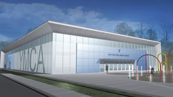 A rendering shows the new aquatic center at the YMCA's West Side Aquatic Center.