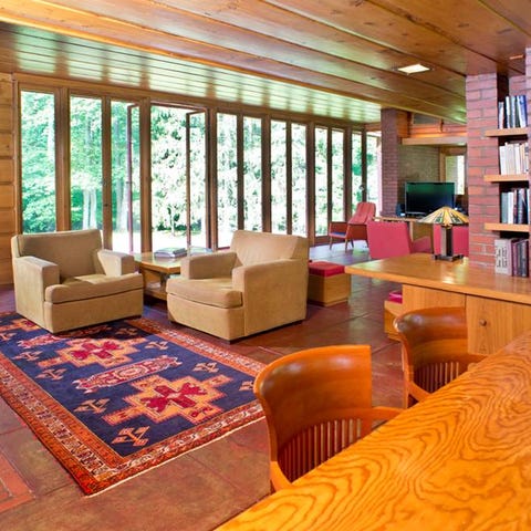 Frank Lloyd Wright designed the interior of the...