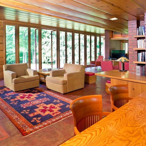 Frank Lloyd Wright designed the interior of the...