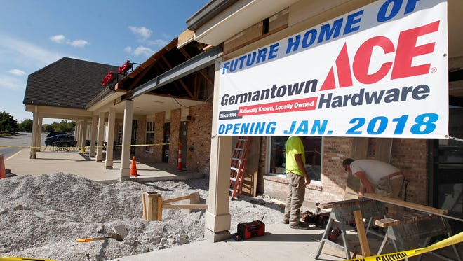 Space is being gutted Monday at what will be Germantown Ace Hardware. The store plans to open on Jan. 2.