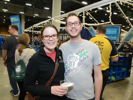 Kerri Sorrell, 22, and, Luke Stadtler, 24, at Hy-Vee