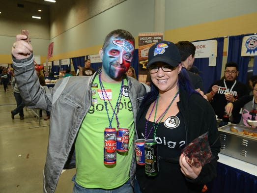 Billy Wilson, 34, and, Emilee Rageuindin, 25, at Hy-Vee
