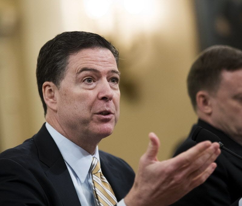 FBI Director James Comey and National Security Agency Director Michael Rogers in Capitol Hill on March 20, 2017.