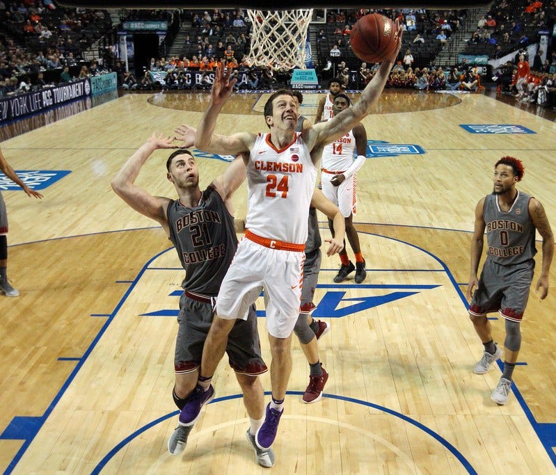 Clemson Tigers v. Boston  College Eagles, New York, N.Y., March 8, 2018.