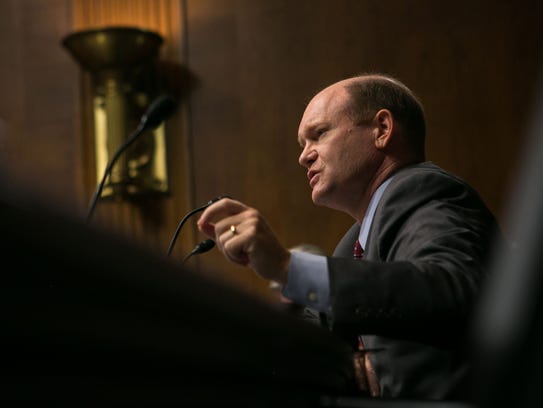 Sen. Chris Coons questions witnesses during a September 2016 Senate Judiciary Committee hearing.